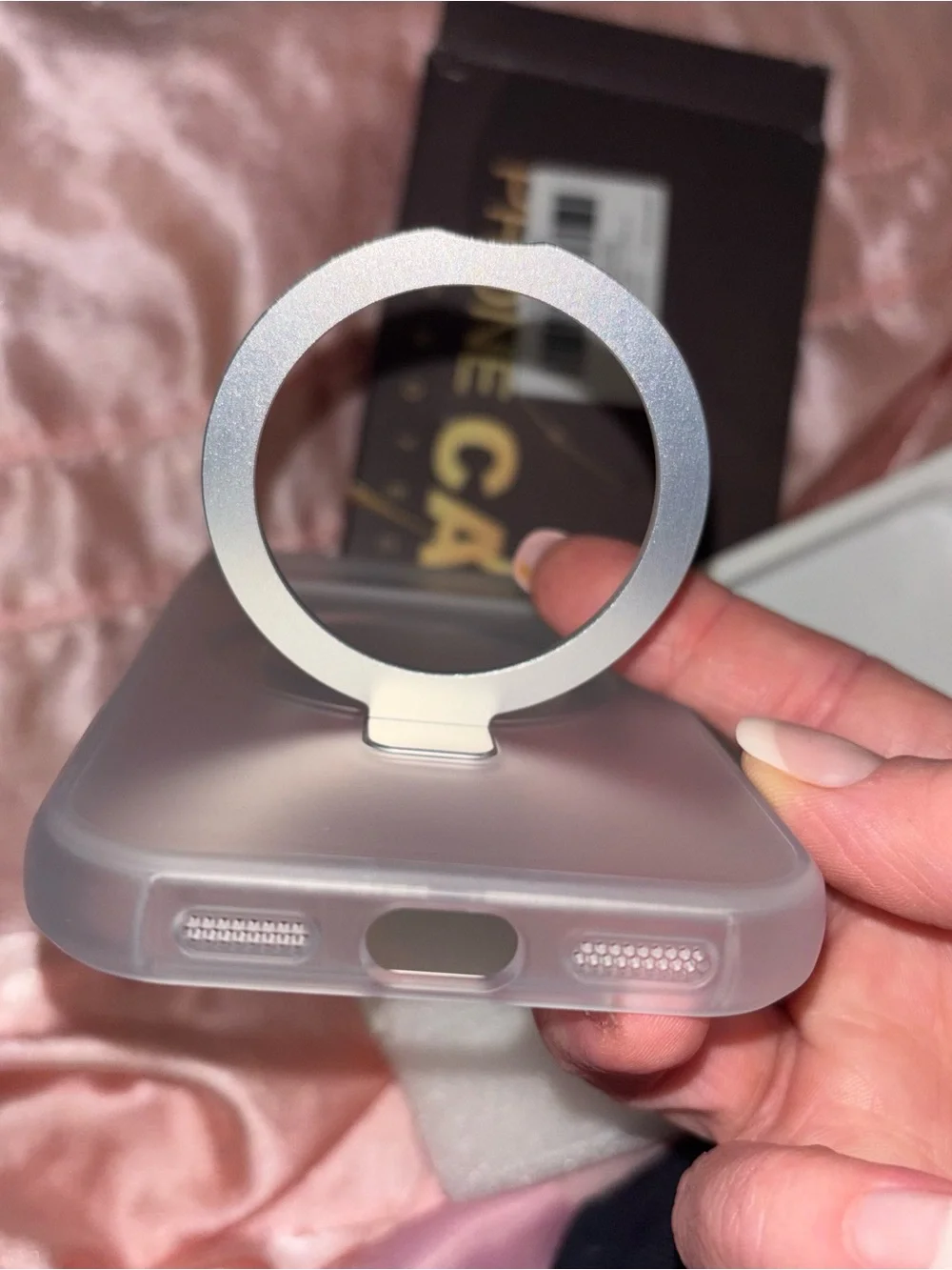 Translucent Case Foldable Magnetic Ring Stand for Google Pixel 9 & Pixel 9 Pro